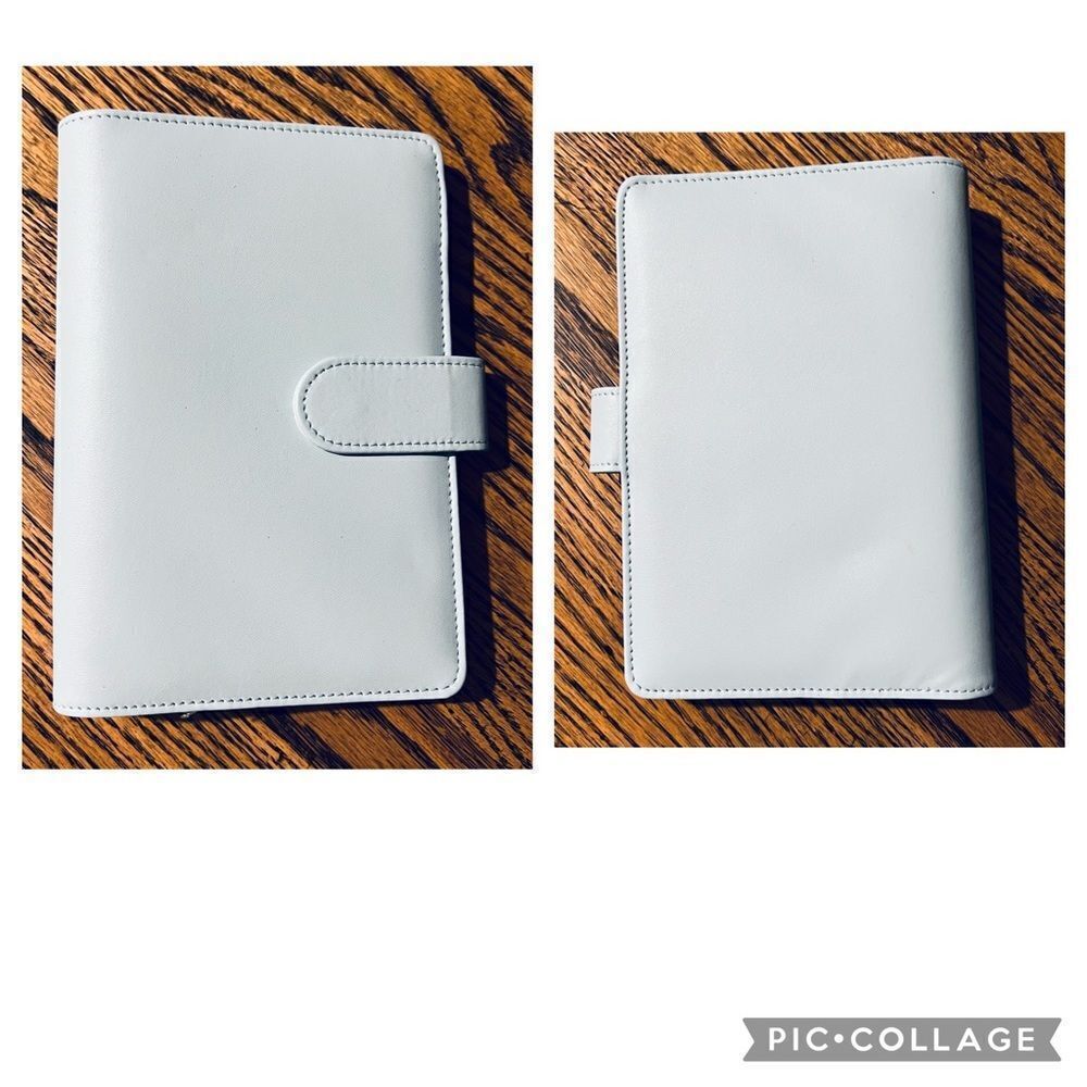 Baby Blue Hard Cover Notebook with 4 Cards Slots 7.50”X 5.25”